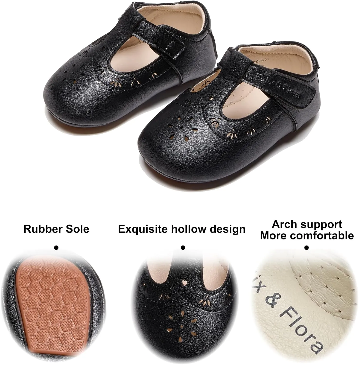 Soft Sole Baby Dress Shoes - Infant Baby Walking Shoes Moccasinss Rubber Sole Crib Shoes.