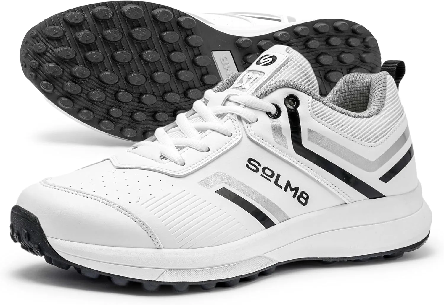 SOLM8 S1 Rubber Spikes - Lightweight Cricket Shoes for Men and Women - Durable Grip, Superior Protection (2024 Edition)