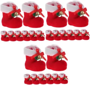 SOLUSTRE 3sets Christmas Stockings Bulk Decorative Hanging Boots Candy Shoes Pendant Boys and Girls' Christmas Supplies 8pcs*3