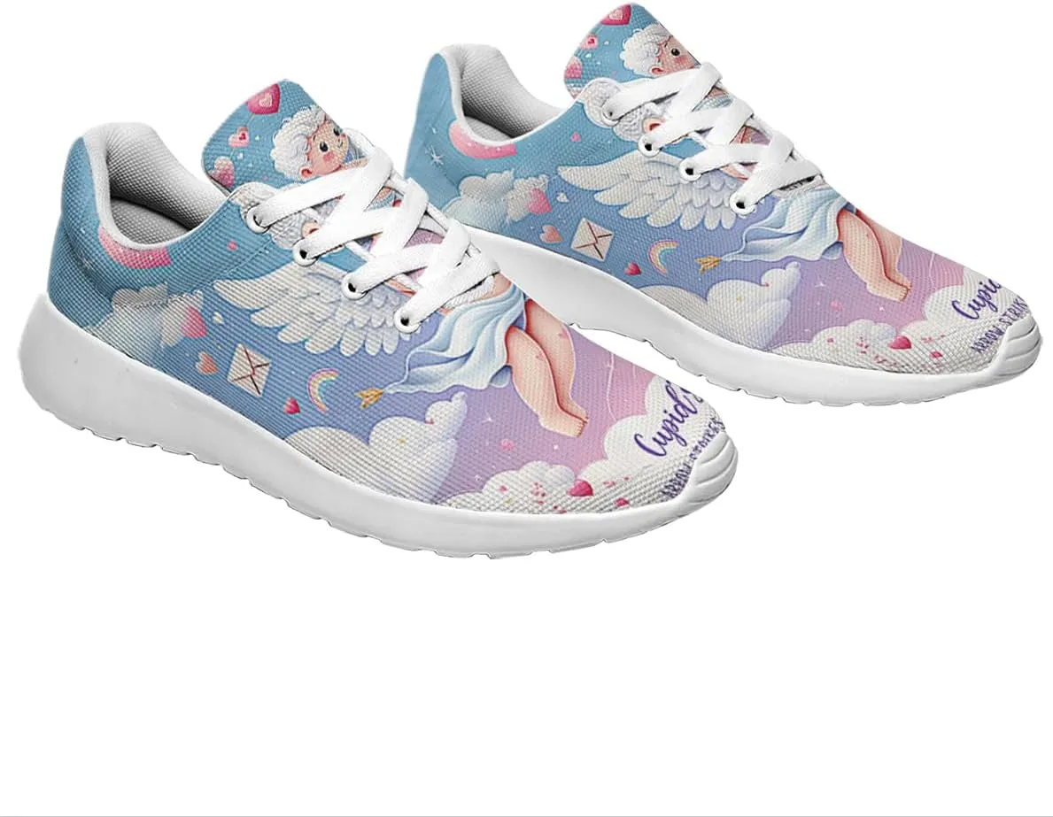 Sonzj-II Happy Valentine's Day Shoes for Women Anti-Slip Lace Up Athletic Walking Running Sneakers