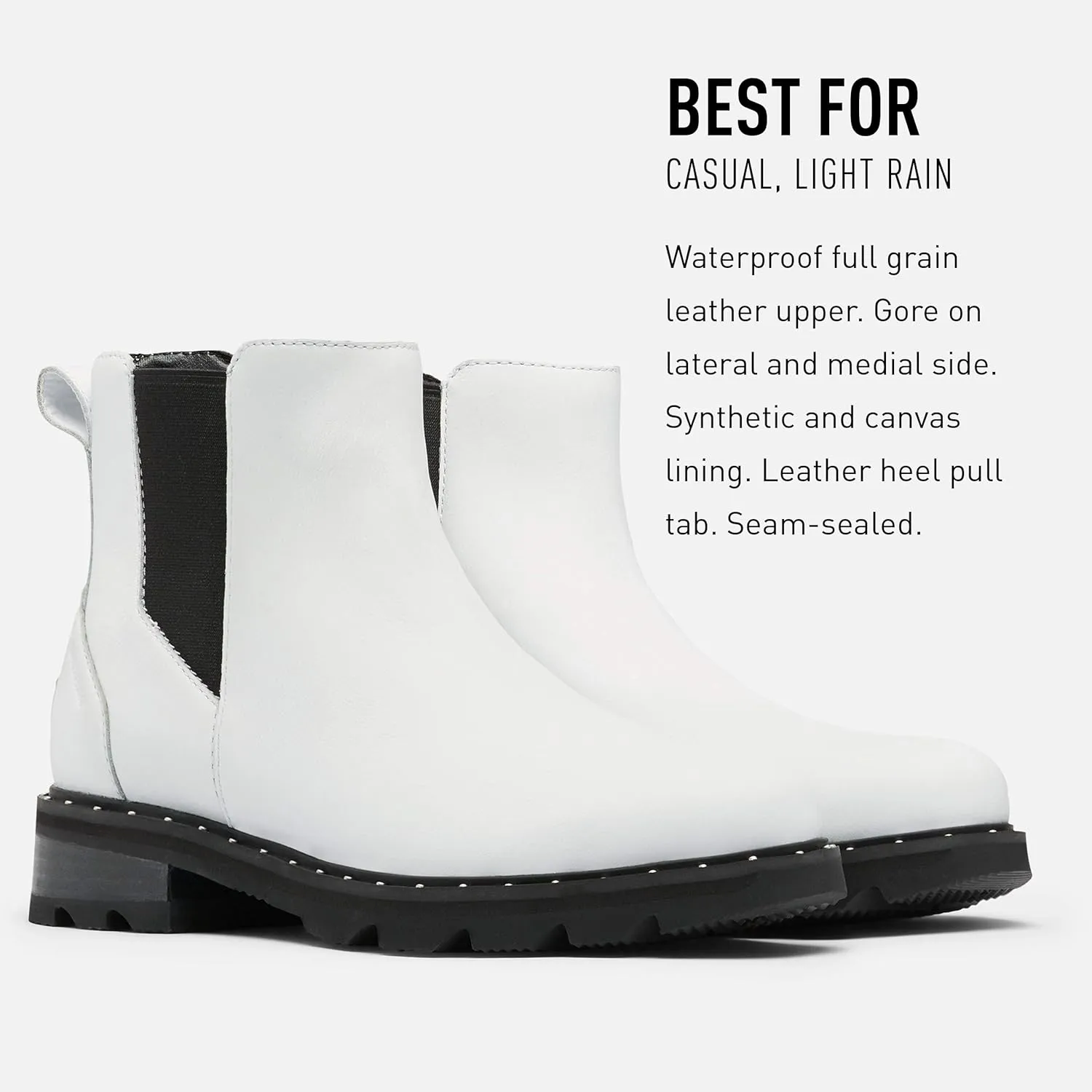Sorel Women's Lennox Chelsea Rain Boot — Waterproof Leather Boots