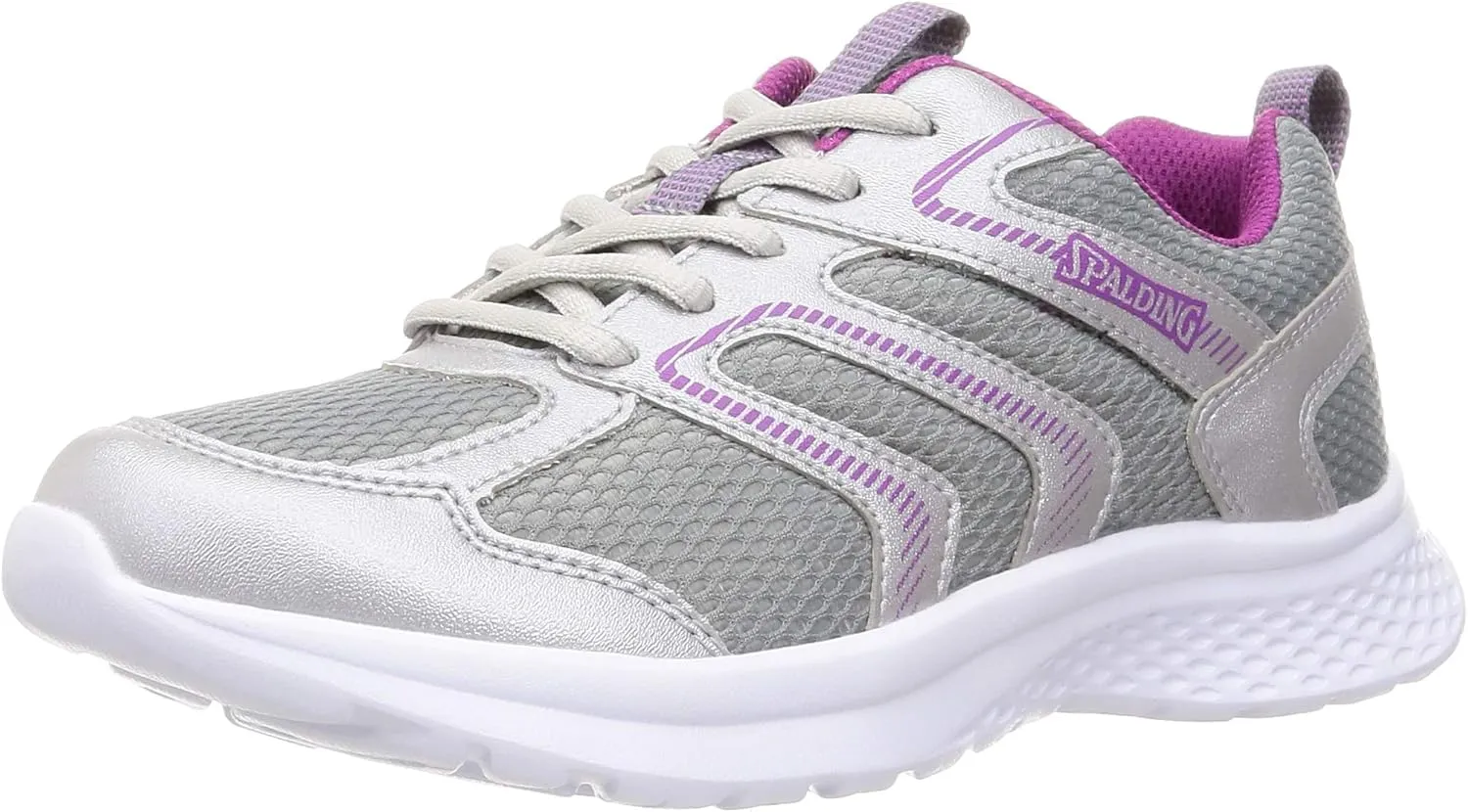 Spalding 3E JIN 3790 Running Shoes, Sneakers, Water Repellent, Lightweight, Men's, 4E - silver