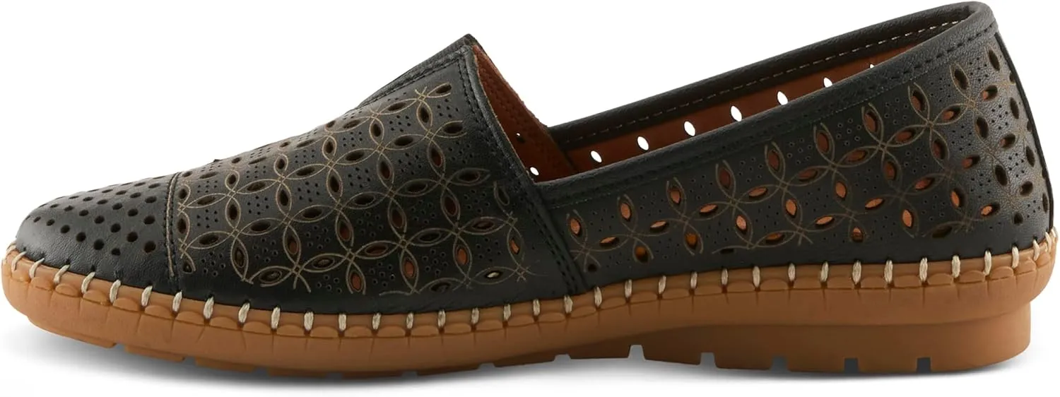 Spring Step Oralis Leather Loafers for Women - Comfortable Slip-On Shoes with Rubber Outsole - Ladies Casual Loafers with Low Heel