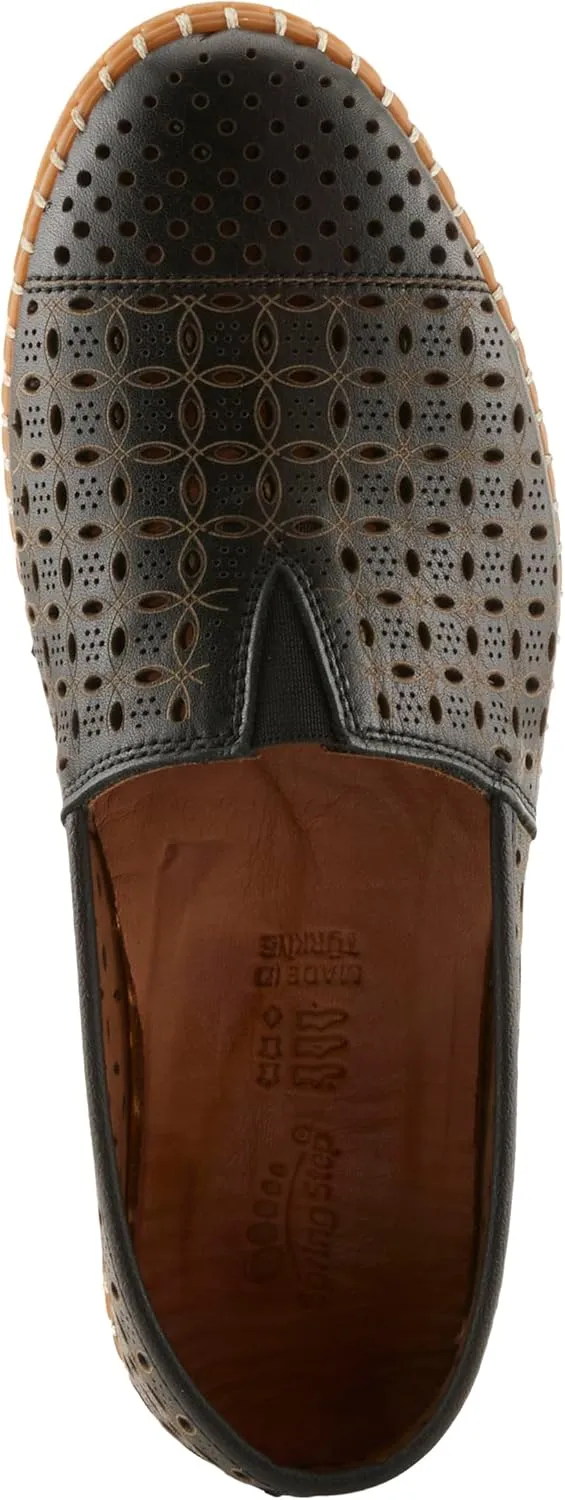 Spring Step Oralis Leather Loafers for Women - Comfortable Slip-On Shoes with Rubber Outsole - Ladies Casual Loafers with Low Heel