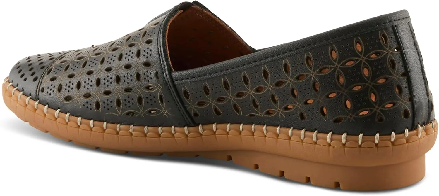 Spring Step Oralis Leather Loafers for Women - Comfortable Slip-On Shoes with Rubber Outsole - Ladies Casual Loafers with Low Heel