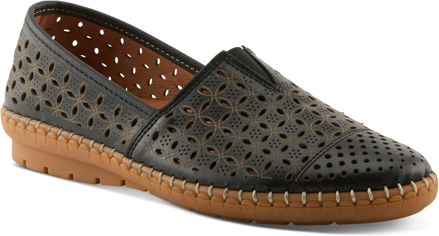 Spring Step Oralis Leather Loafers for Women - Comfortable Slip-On Shoes with Rubber Outsole - Ladies Casual Loafers with Low Heel