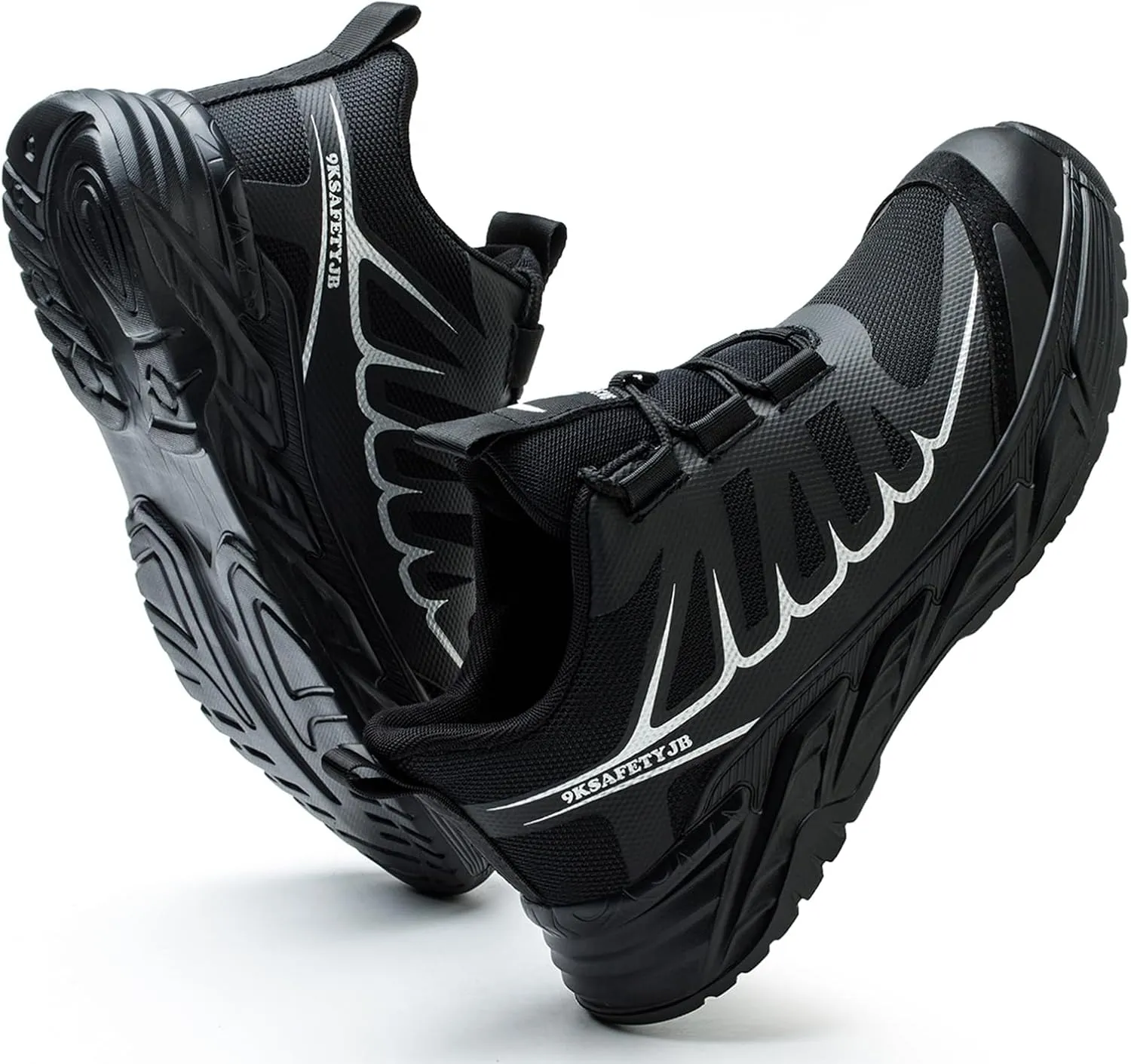 Steel Toe Sneakers for Men Lightweight Safety Shoes Comfortable Puncture Proof Slip On Indestructible Work Shoes