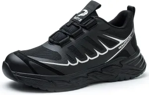 Steel Toe Sneakers for Men Lightweight Safety Shoes Comfortable Puncture Proof Slip On Indestructible Work Shoes