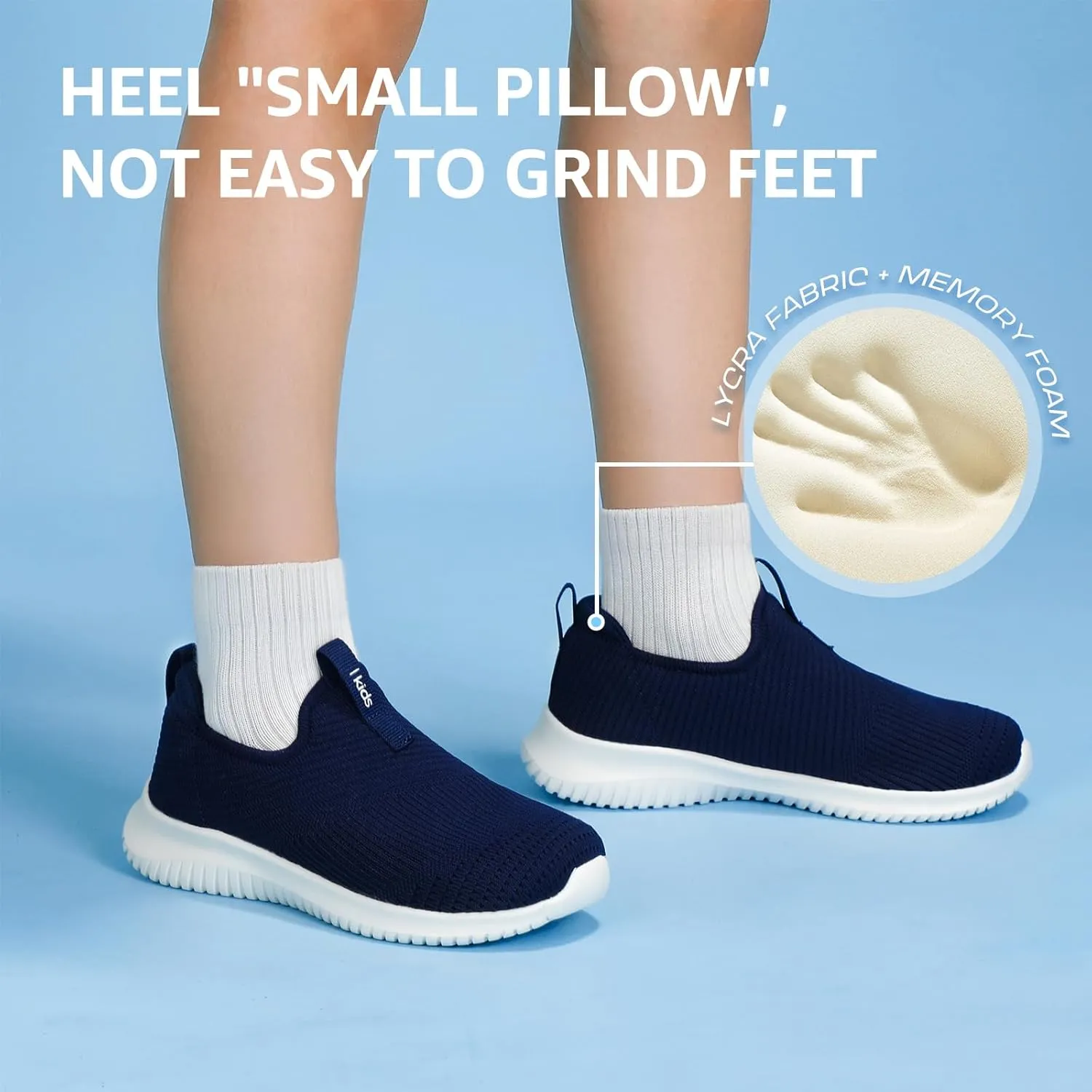 STQ Kids Shoes Girls Boys Lightweight Slip on Walking Sneakers