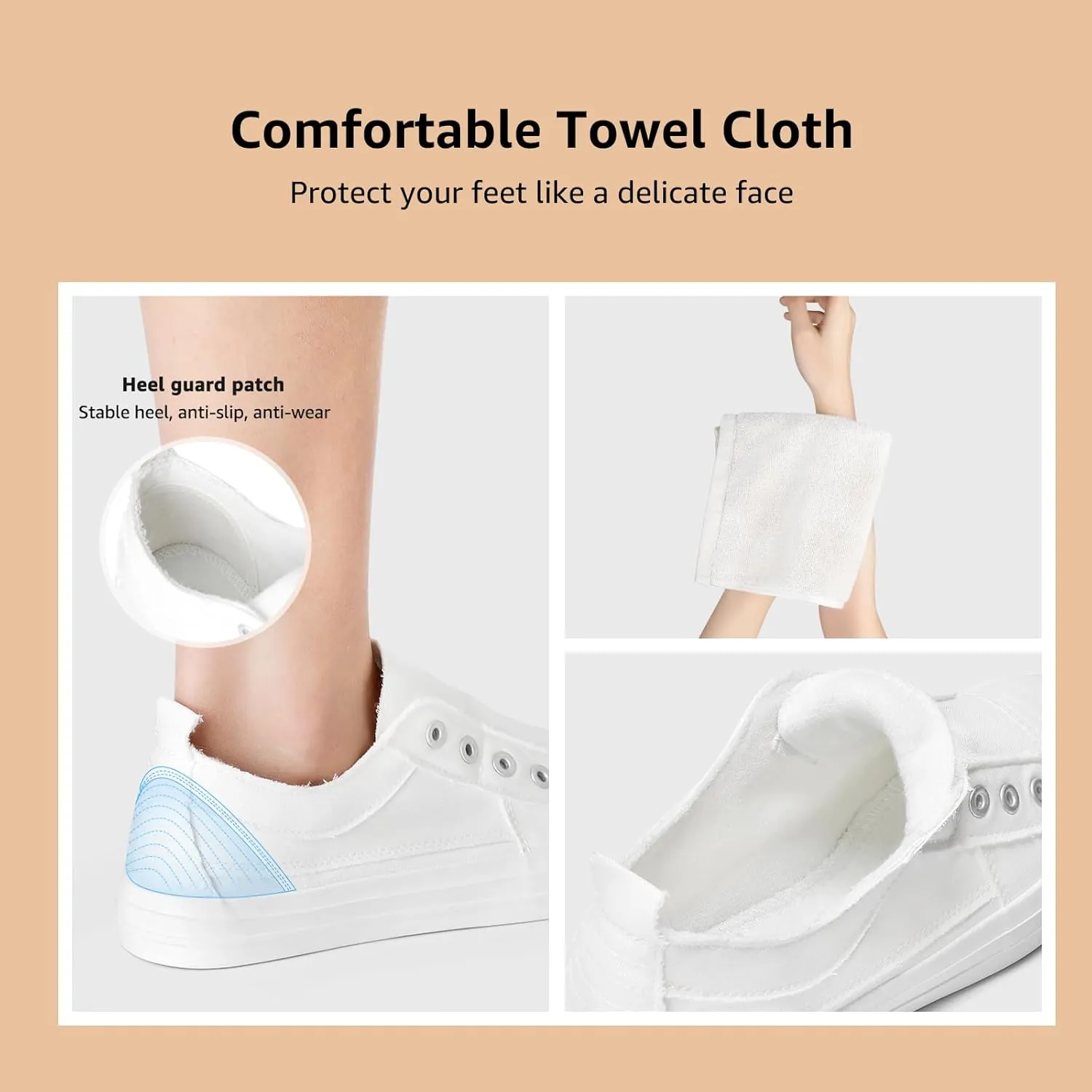 STQ Slip On Shoes Women Casual Canvas Sneakers