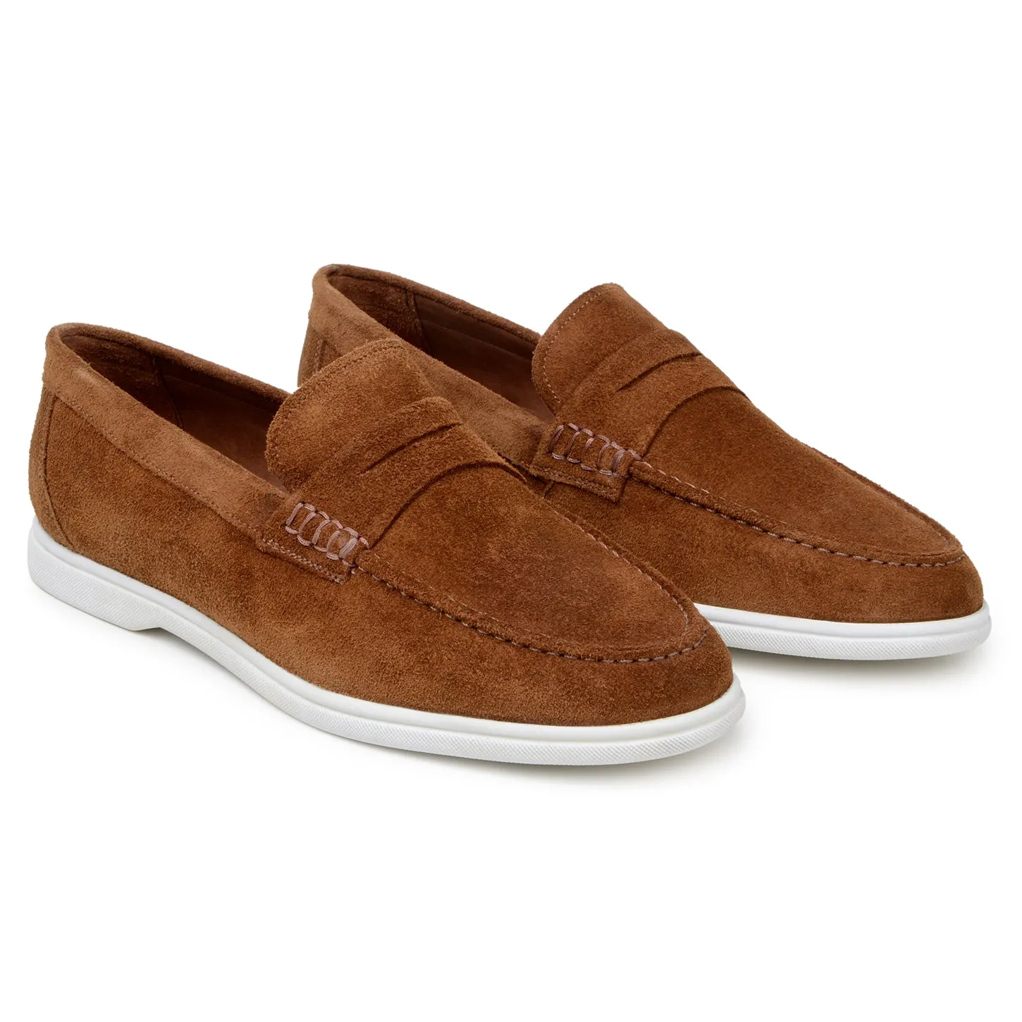 Studio Belvedere Niko Men's Shoes Suede Leather Penny Loafer (SBV1006)