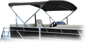 Summerset Eevelle Premium Bimini 4 Bow Pontoon Top Includes 1" Aluminum Frame & Hardware, Waterproof Solution Dyed 600D Fabric, Marine Grade Material, UV-Resistant, 54" H