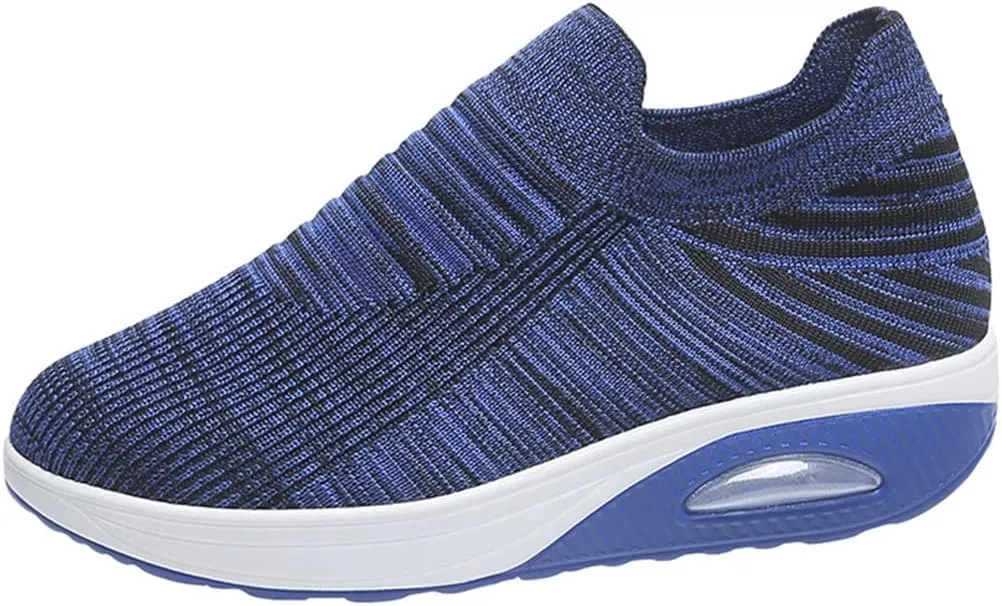 Super Soft Women's Walking Shoes, Mesh Slip On Air Cushion Lady Girls Modern Easy Shoes