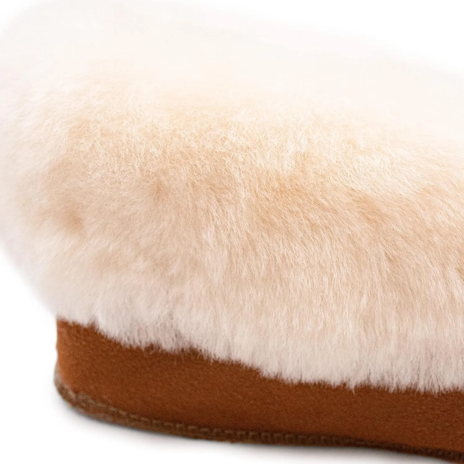 surell Shearling Lamb Soft Sole Slippers - Tan