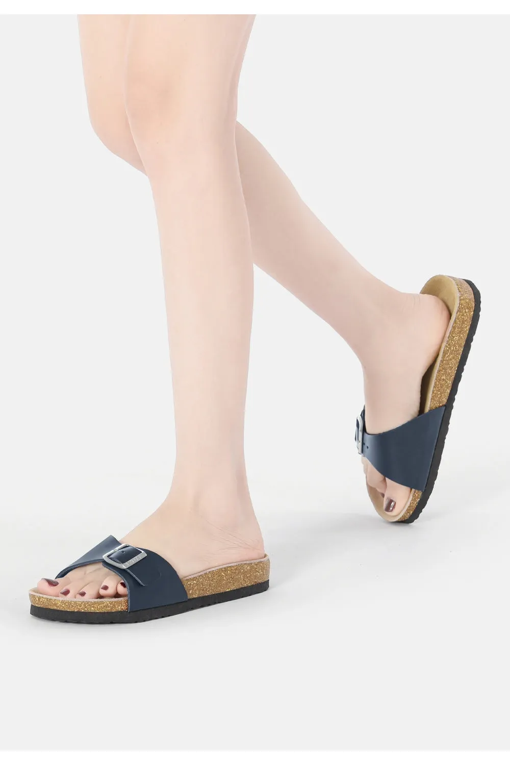 Swan Leather Easy Slip-On Sandals