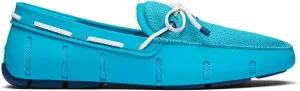 SWIMS Mens Loafers, Braided Lace Shoes for Men, Casual Beach Loafer, Comfortable Summer Shoe, Stylish Lightweight Walking Footwear, Quick Dry Breathable Eco Friendly Footbed (Cerulean,8)