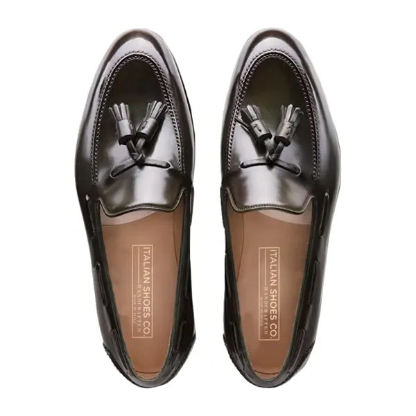 Tassel Black Leather Loafer