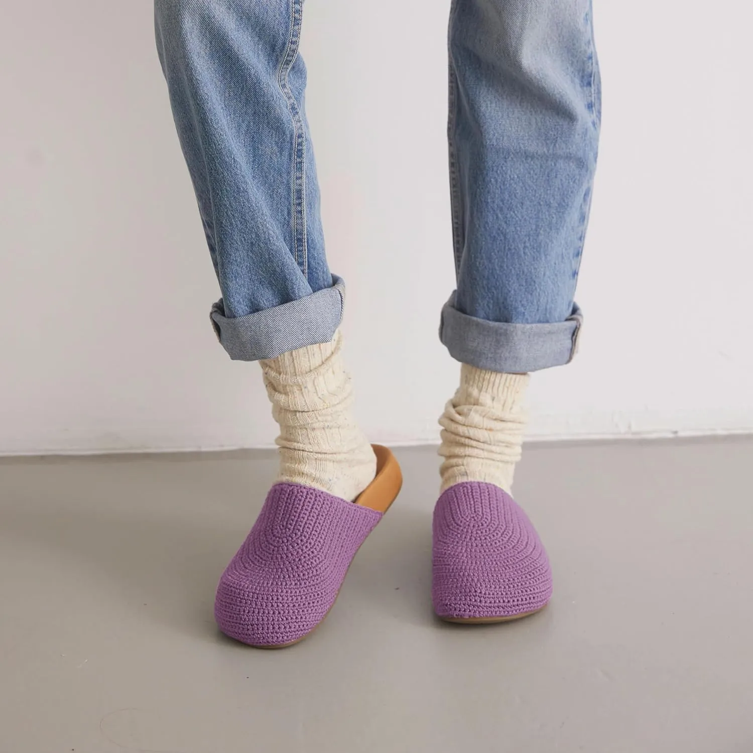 The Sak Bolinas Clog for Kids in Crochet and Leather, Slip On Entry