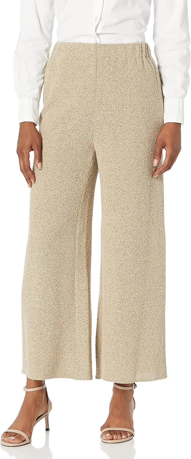 Theory Women's Easy Wide Pull-on Pant in Tweed Terry