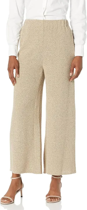 Theory Women's Easy Wide Pull-on Pant in Tweed Terry