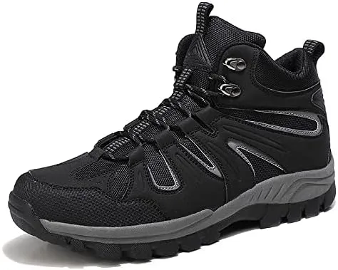 Thermal Products Mountaineering Shoes Outdoor high Shoes Hiking Shoes Cross Country Running Shoes Men's Shoes to Protect Your feet (Color : Black, Size : 11)
