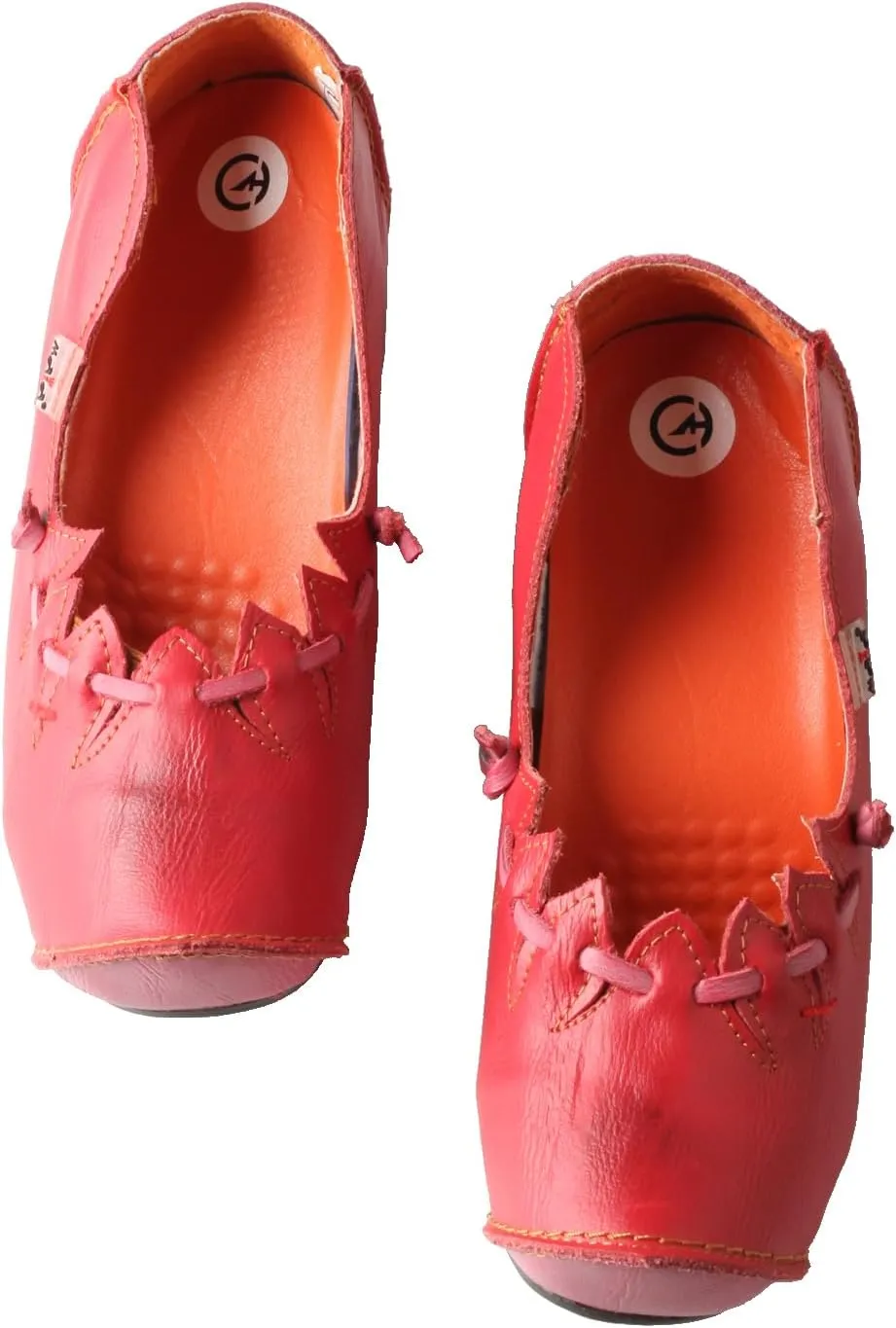 TMA EYES Women's Leather Soft Sole Slip on Low Heel Casual Shoes