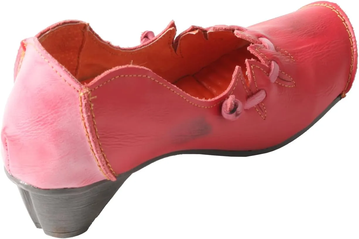 TMA EYES Women's Leather Soft Sole Slip on Low Heel Casual Shoes