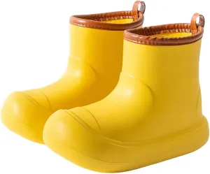 Toddler Baby Rain Boots Easy-on Soft Sole Anti Slip Lightweight Water-proof Garden Shoes Outer Snow Boots Toddler Girl