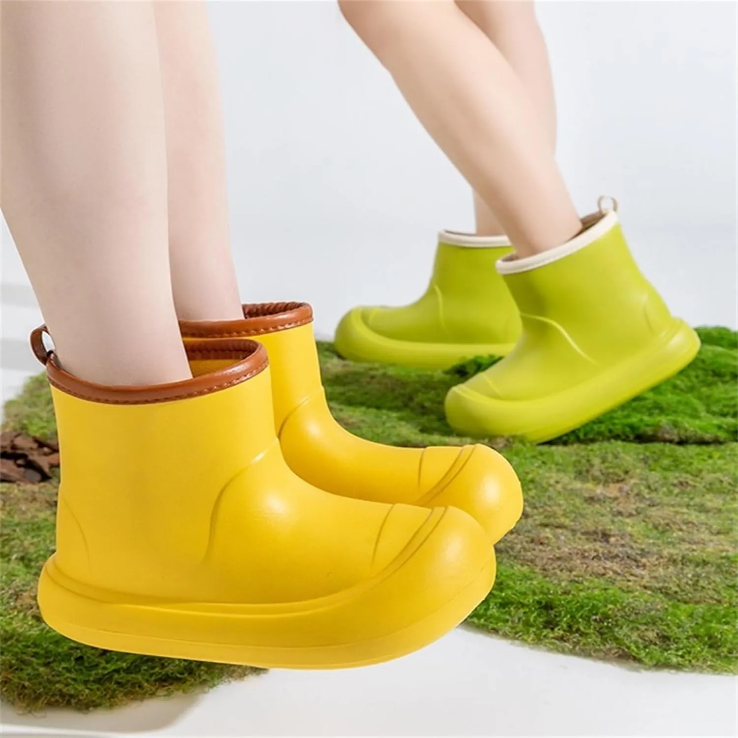 Toddler Baby Rain Boots Easy-on Soft Sole Anti Slip Lightweight Water-proof Garden Shoes Outer Snow Boots Toddler Girl