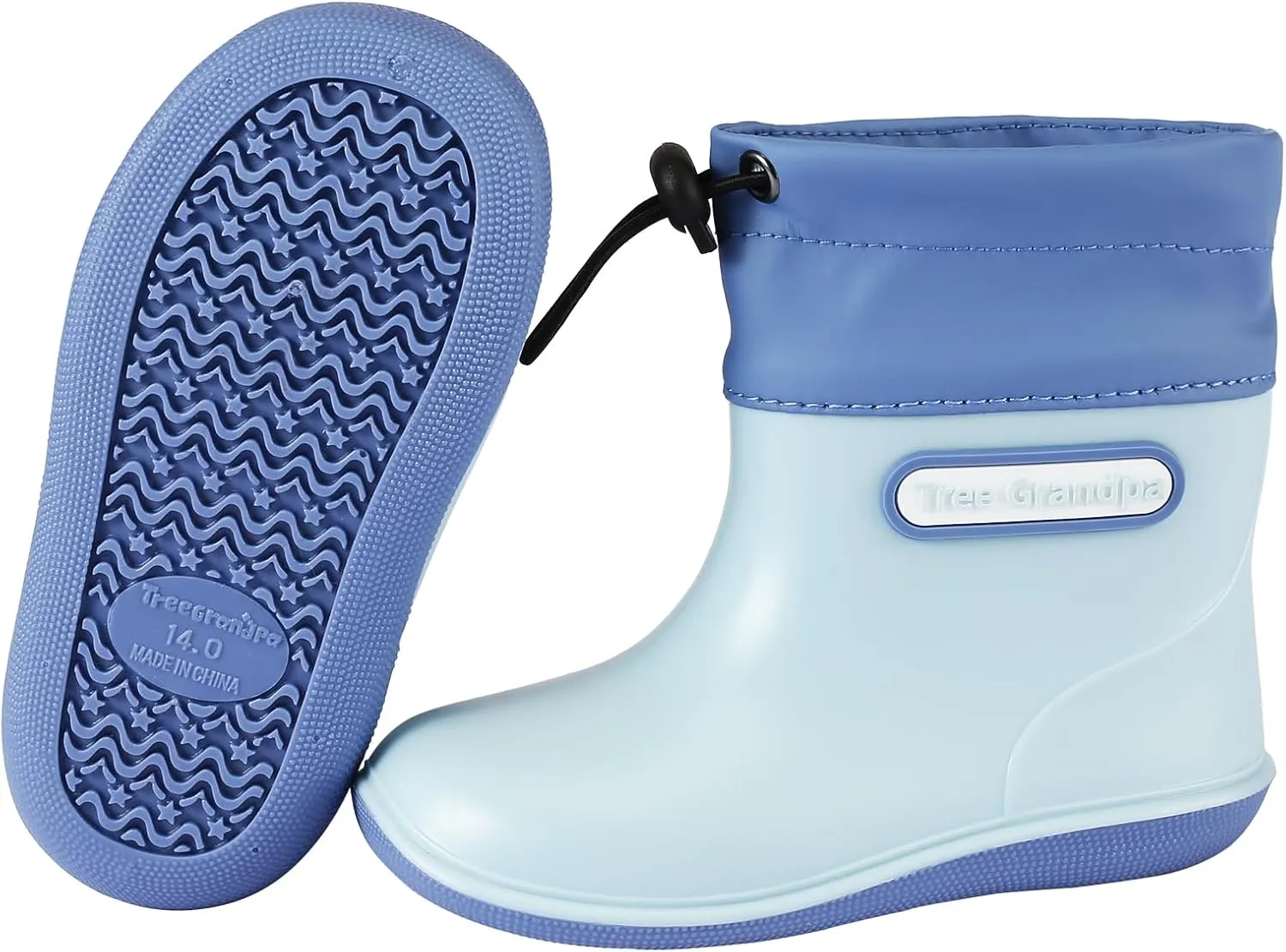 Toddler Kids Rain Boots for Boys Girls Easy-on Lightweight Waterproof Rainboots Baby