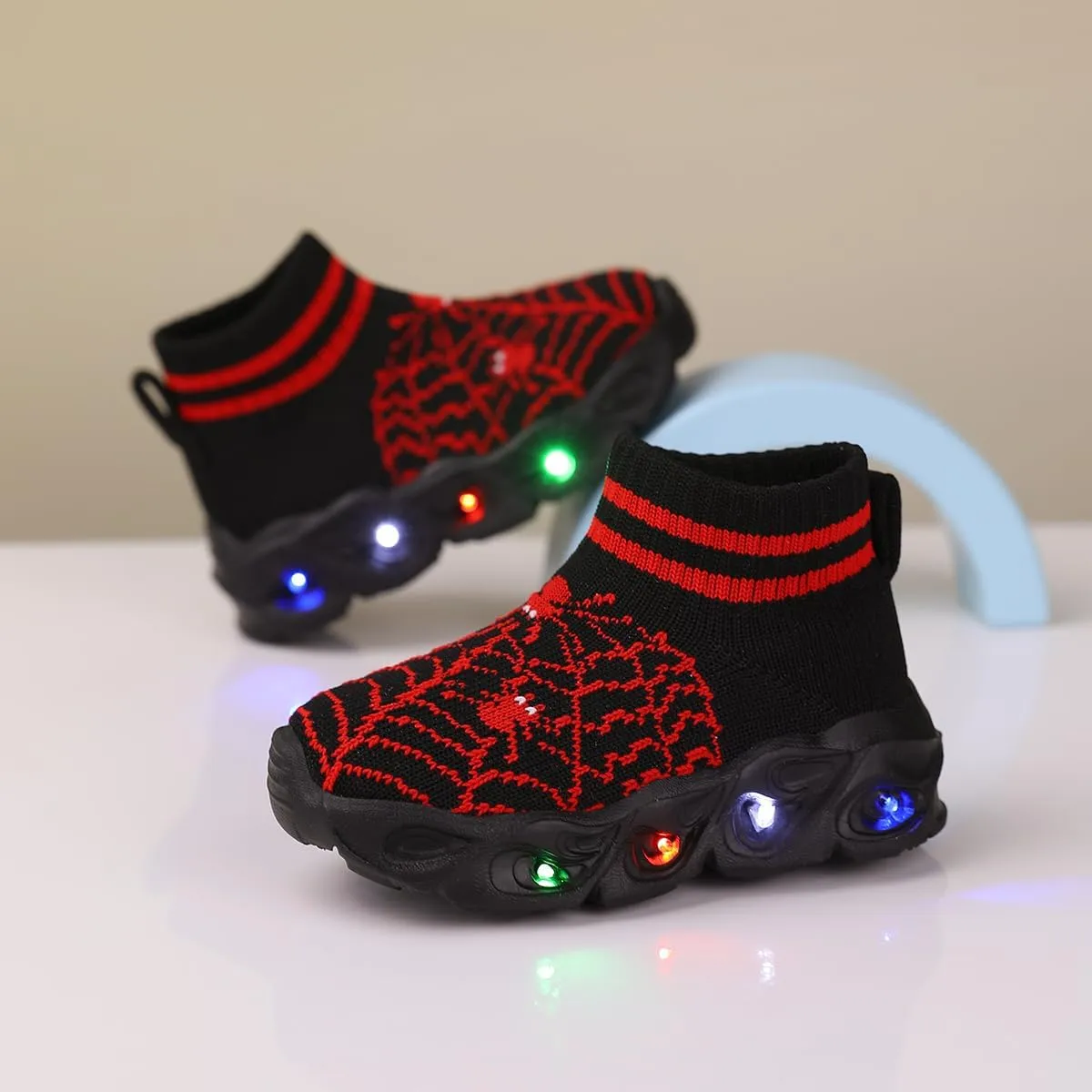 Toddler Little Kids Sneaker Light Up Shoes Breathable Athletic Casual Walking Tennis Boys Girls Shoe