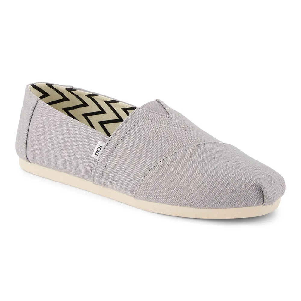 Toms Mens Alpargata Drizzle Grey Recycle Cotton Canvas
