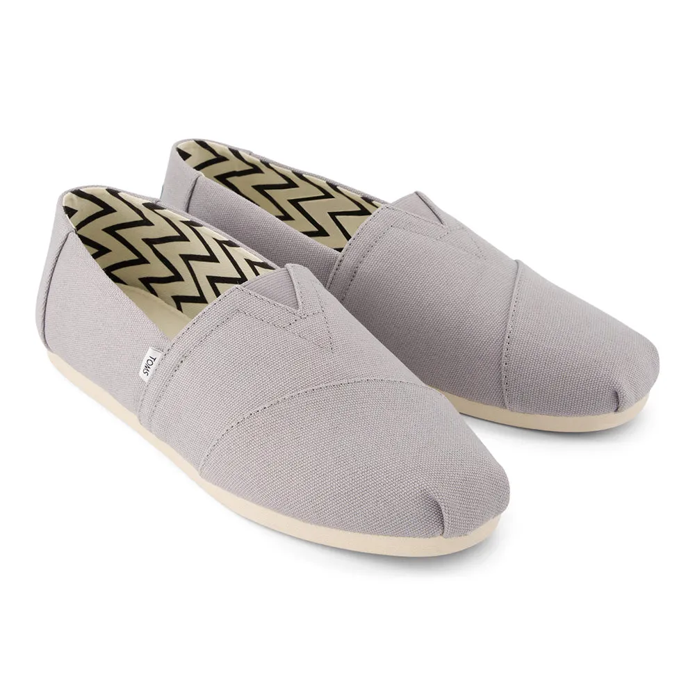 Toms Mens Alpargata Drizzle Grey Recycle Cotton Canvas