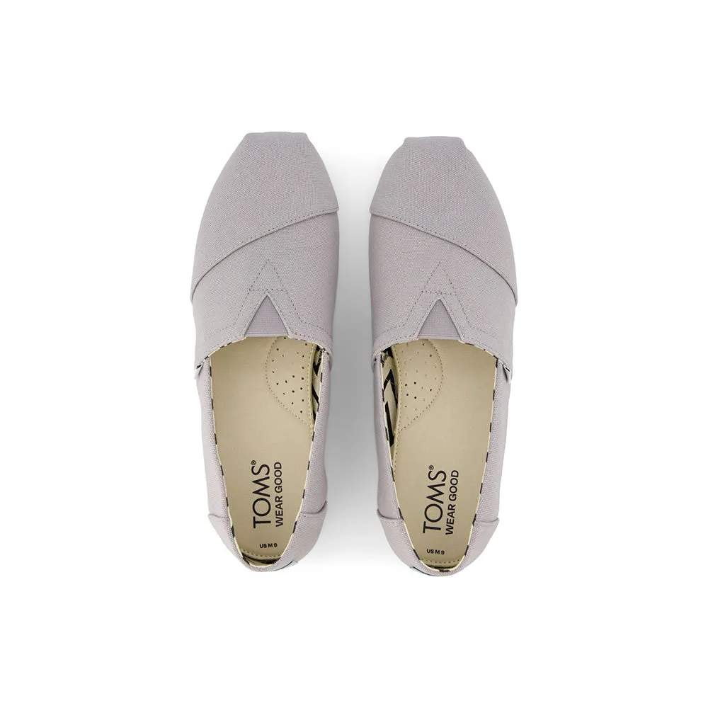 Toms Mens Alpargata Drizzle Grey Recycle Cotton Canvas