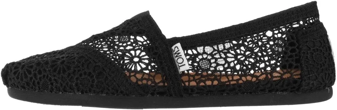 TOMS Womens Alpargata Geometric Slip On Flats Casual - Blue