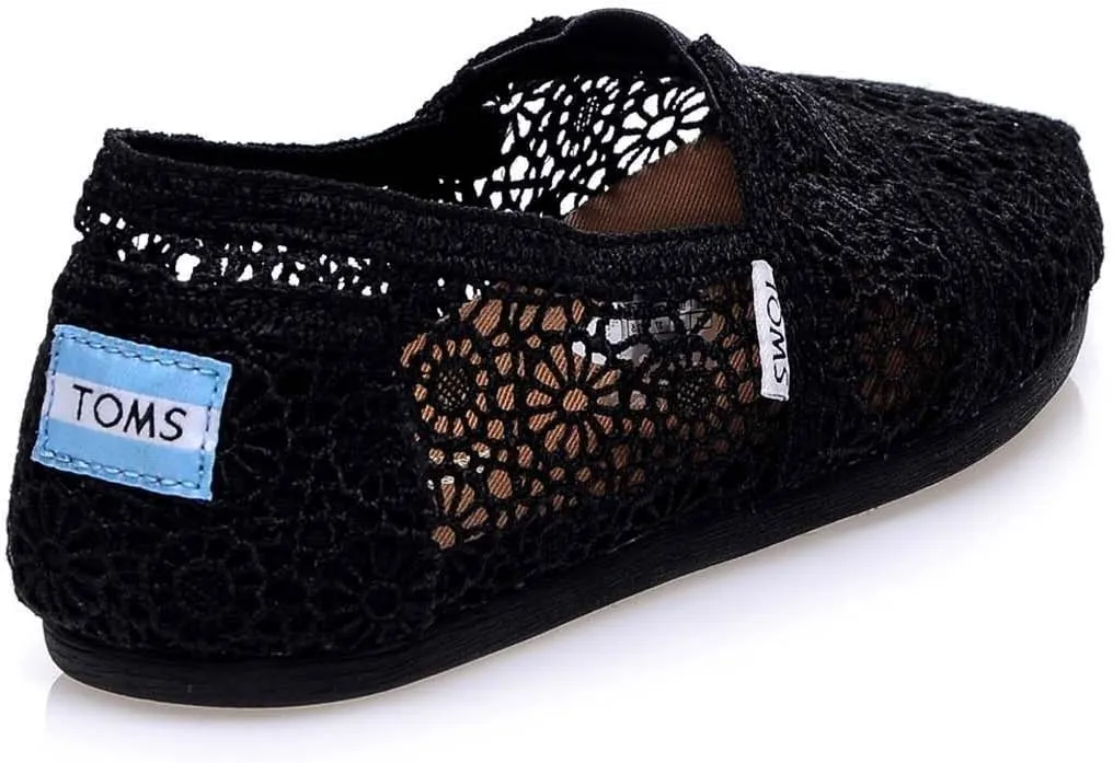 TOMS Womens Alpargata Geometric Slip On Flats Casual - Blue