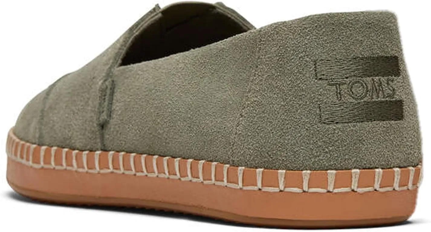 TOMS Women's, Alpargata Vetiver Suede Leather Wrap Slip-On