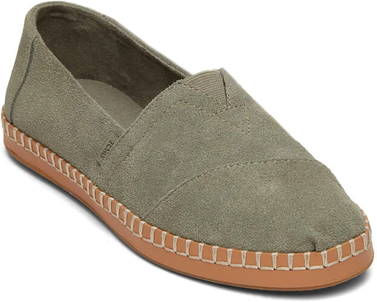 TOMS Women's, Alpargata Vetiver Suede Leather Wrap Slip-On
