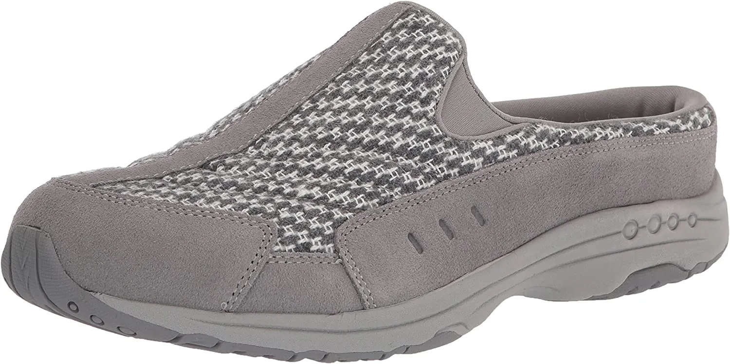 Travel Easy Clog High-quality Slip Closed Global reach Round Mule Toe Leather Comfort Spirit On Grey Time