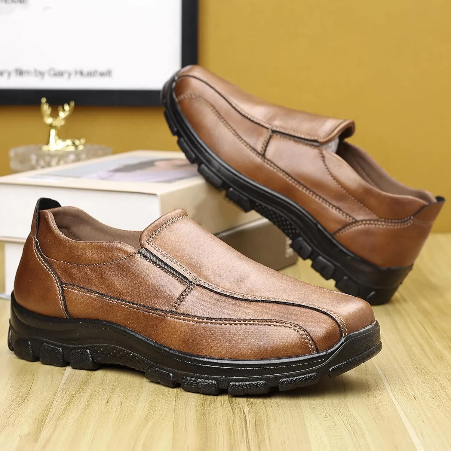 Trsorini Mens Casual Shoes Loafers Slip on Dress Business Office Premier Walking Lightweight Shoes Male