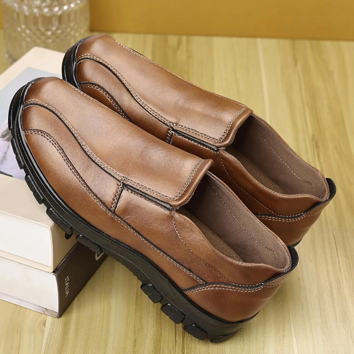 Trsorini Mens Casual Shoes Loafers Slip on Dress Business Office Premier Walking Lightweight Shoes Male