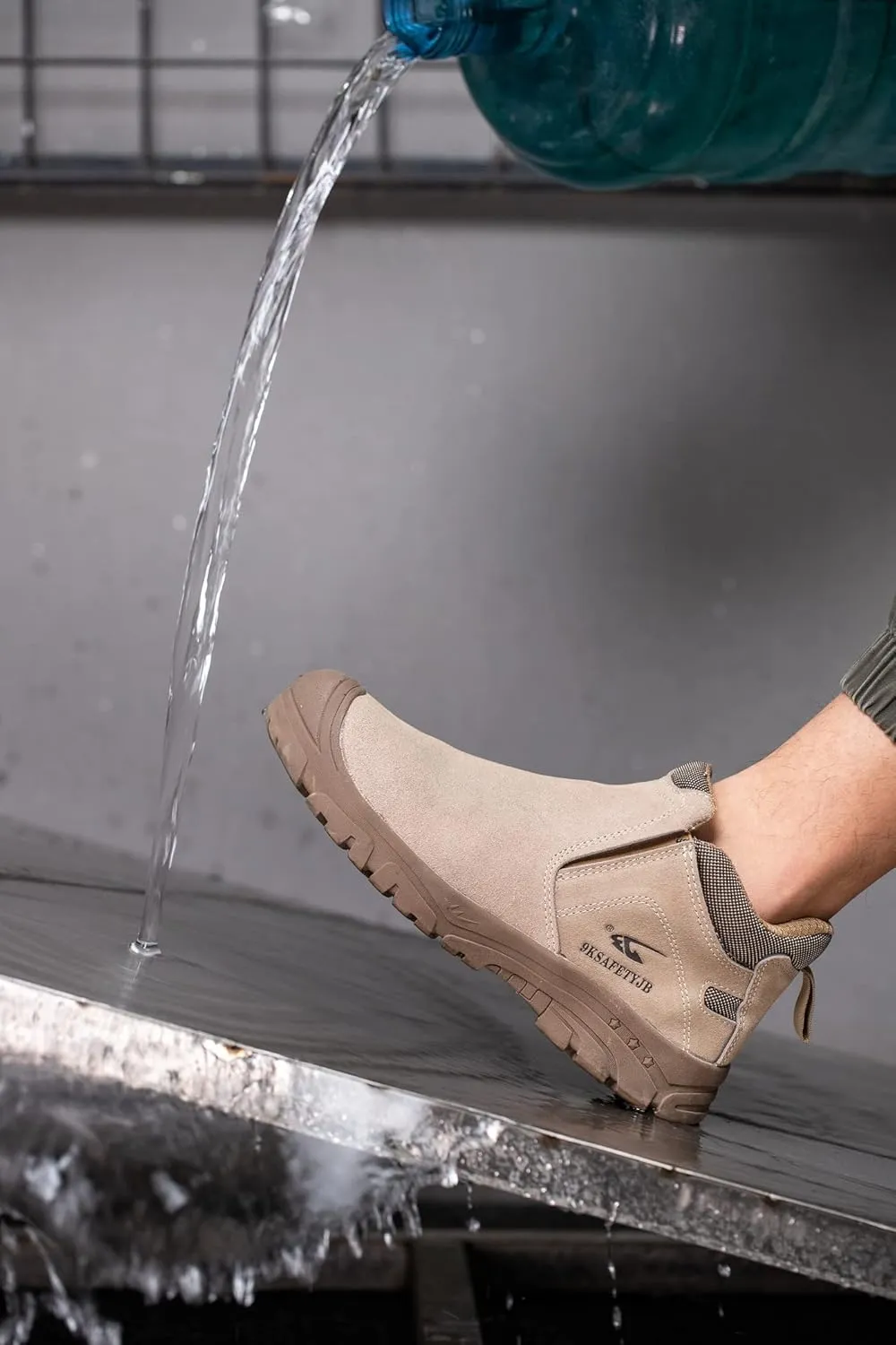 U-lite Indestructible Steel Toe Work Shoes for Men Women, Lightweight Comfortable Safety Sneakers Puncture Proof Breathable Slip-Resistant Working Welding Protective Shoes Waterproof Boot