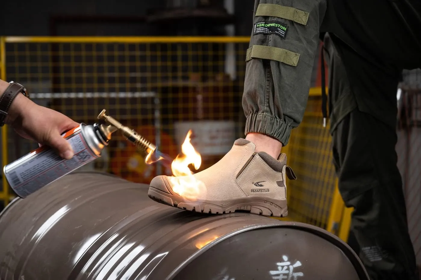 U-lite Indestructible Steel Toe Work Shoes for Men Women, Lightweight Comfortable Safety Sneakers Puncture Proof Breathable Slip-Resistant Working Welding Protective Shoes Waterproof Boot