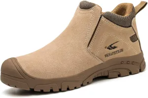 U-lite Indestructible Steel Toe Work Shoes for Men Women, Lightweight Comfortable Safety Sneakers Puncture Proof Breathable Slip-Resistant Working Welding Protective Shoes Waterproof Boot