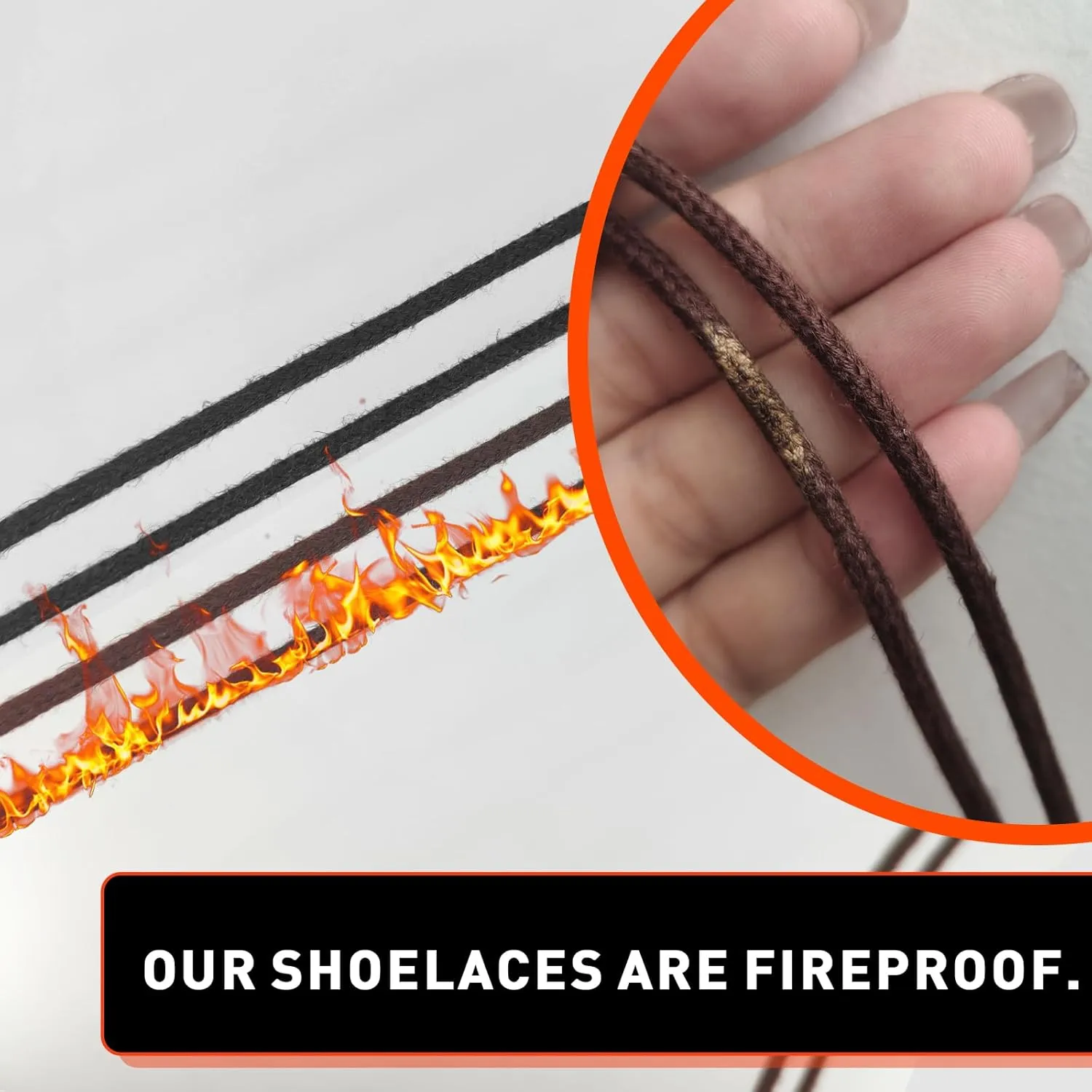 UamGlsob 5/32"(4mm) Kevlar Boot Lace,Unbreakable Heavy Duty Replacement Shoe String For Firefighting Logging Welder