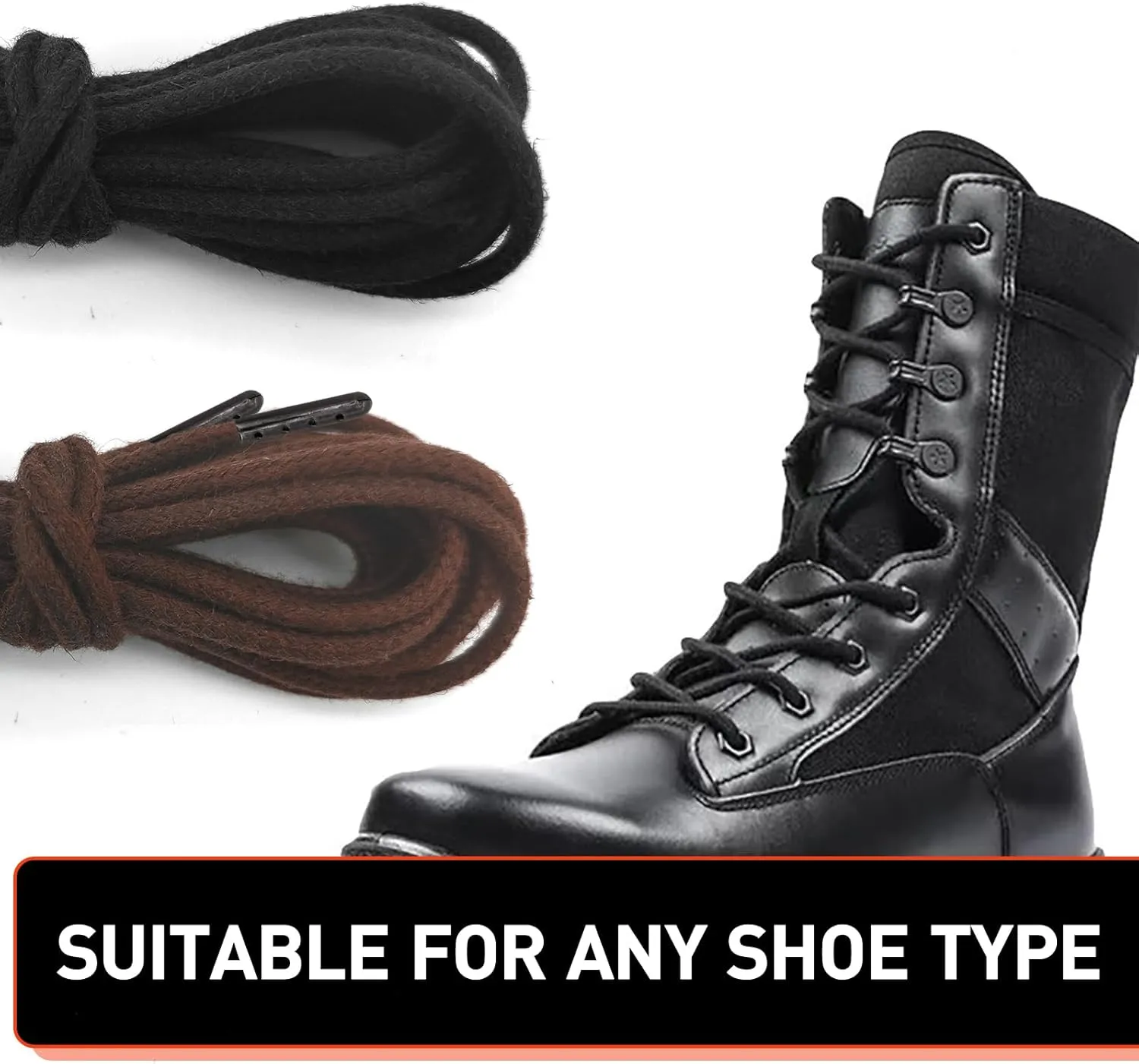 UamGlsob 5/32"(4mm) Kevlar Boot Lace,Unbreakable Heavy Duty Replacement Shoe String For Firefighting Logging Welder
