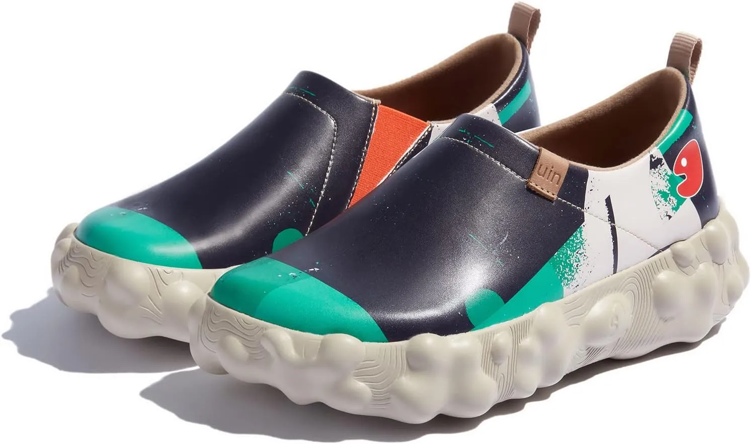 UIN Women's Fashion Sneakers Slip On Walking Art Travel Shoes Toledo Ⅵ Rainbow Crush 2