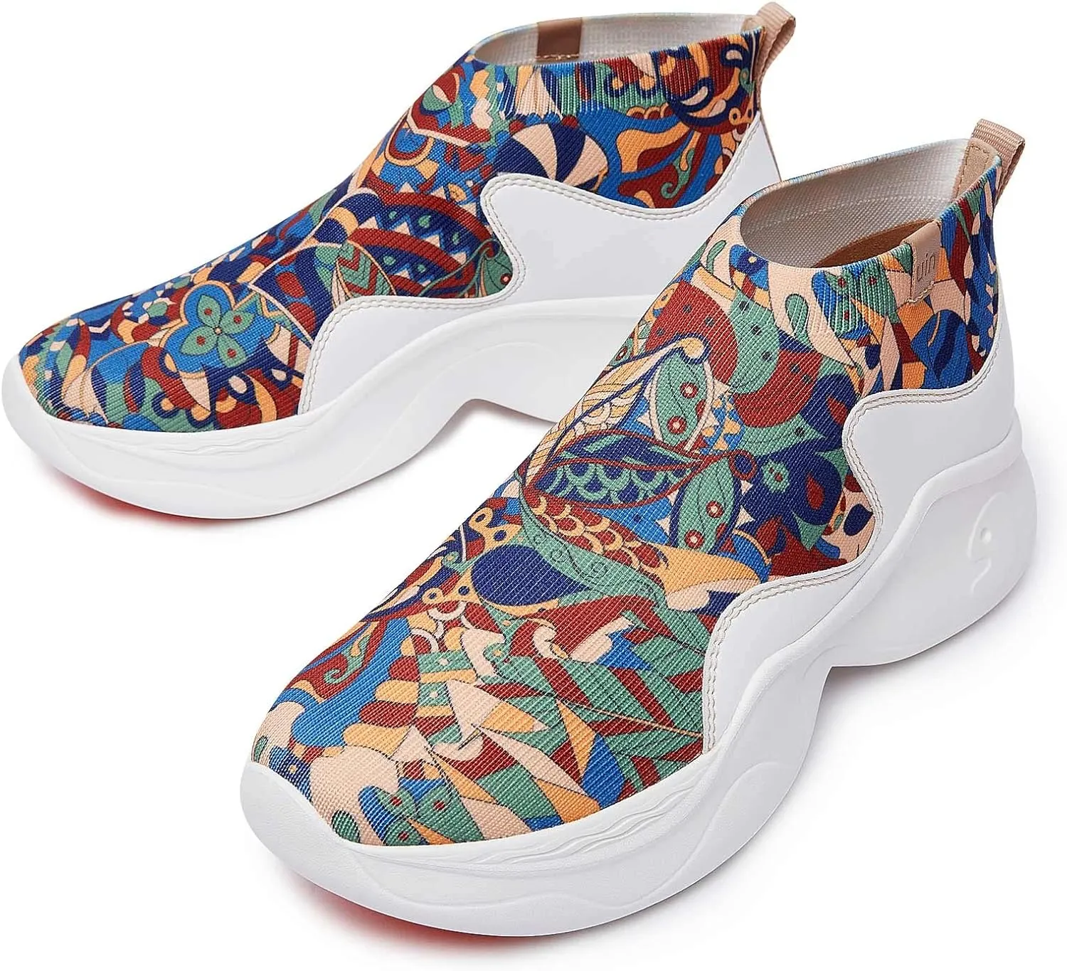 UIN Women's High Top Knitted Chunky Sneakers Casual Lightweight Comfort Dad Shoes Palma Ⅱ