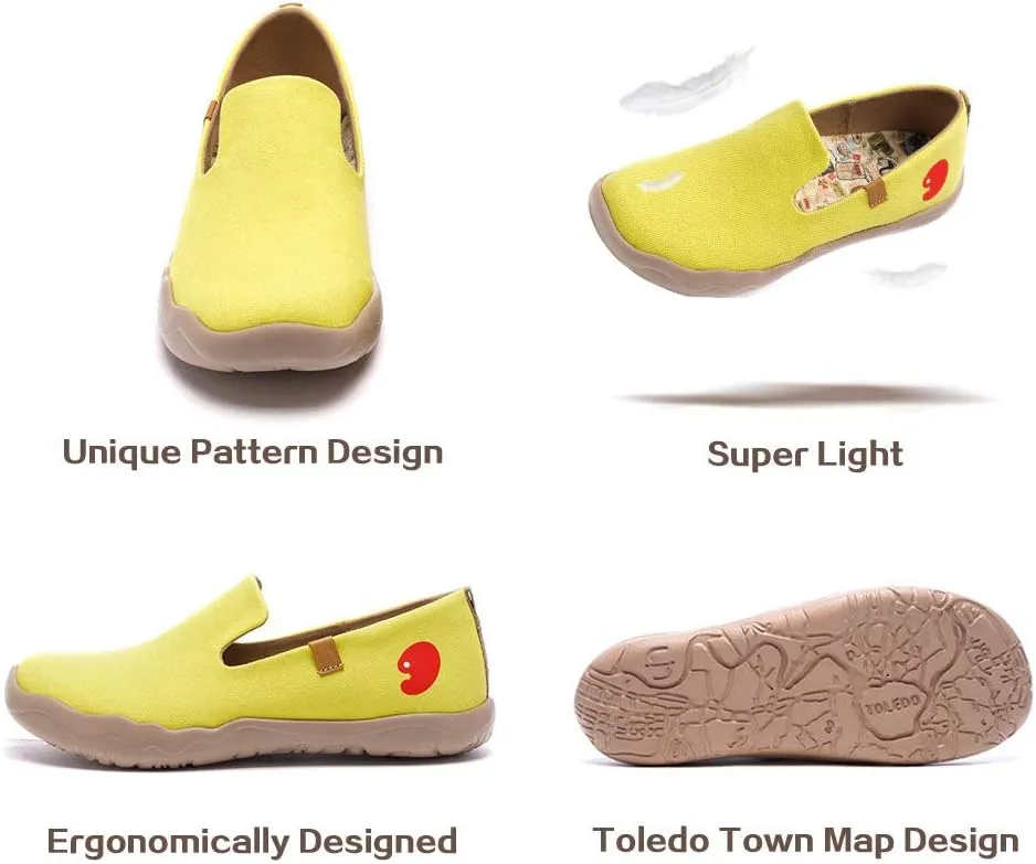 UIN Women's Slip On Loafers Lightweight Sneakers Flats Walking Casual Art Painted Travel Shoes Spray It