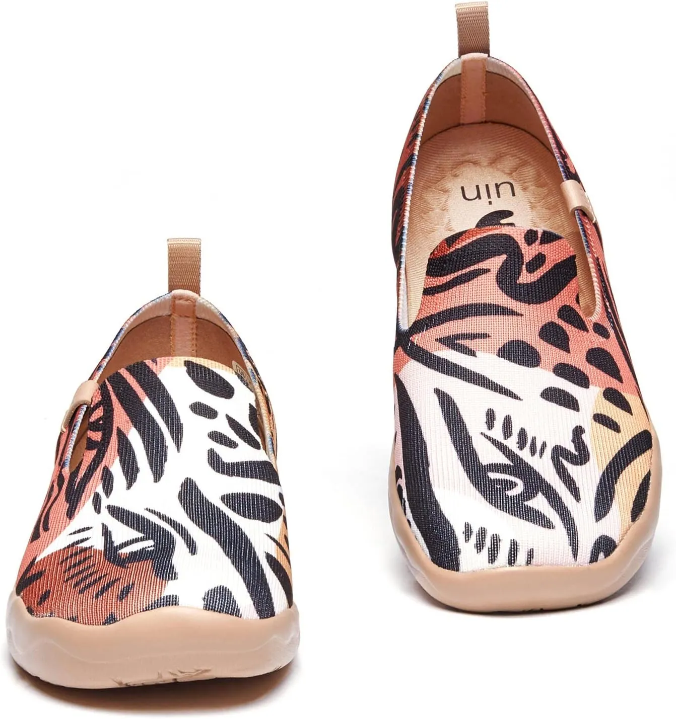 UIN Women's Slip On Loafers Lightweight Sneakers Flats Walking Casual Art Painted Travel Shoes Spray It